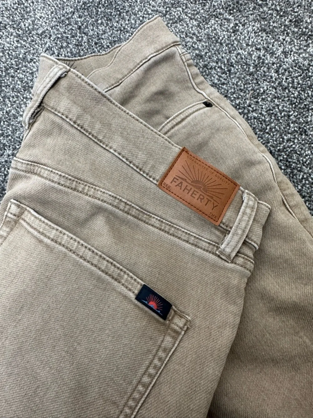 Faherty Men's Tan Chino Pants